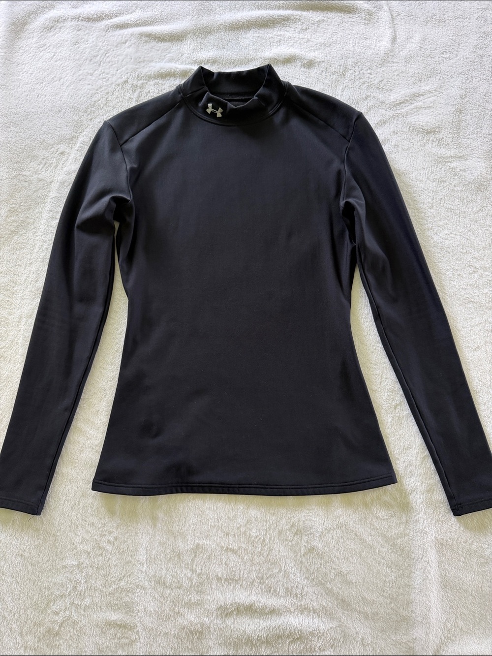 Under Armour Black Long-Sleeve Mock Neck Performance Top